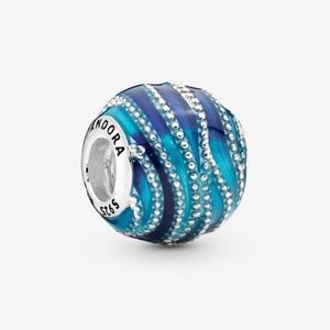 Ocean wave blue tint color charm
